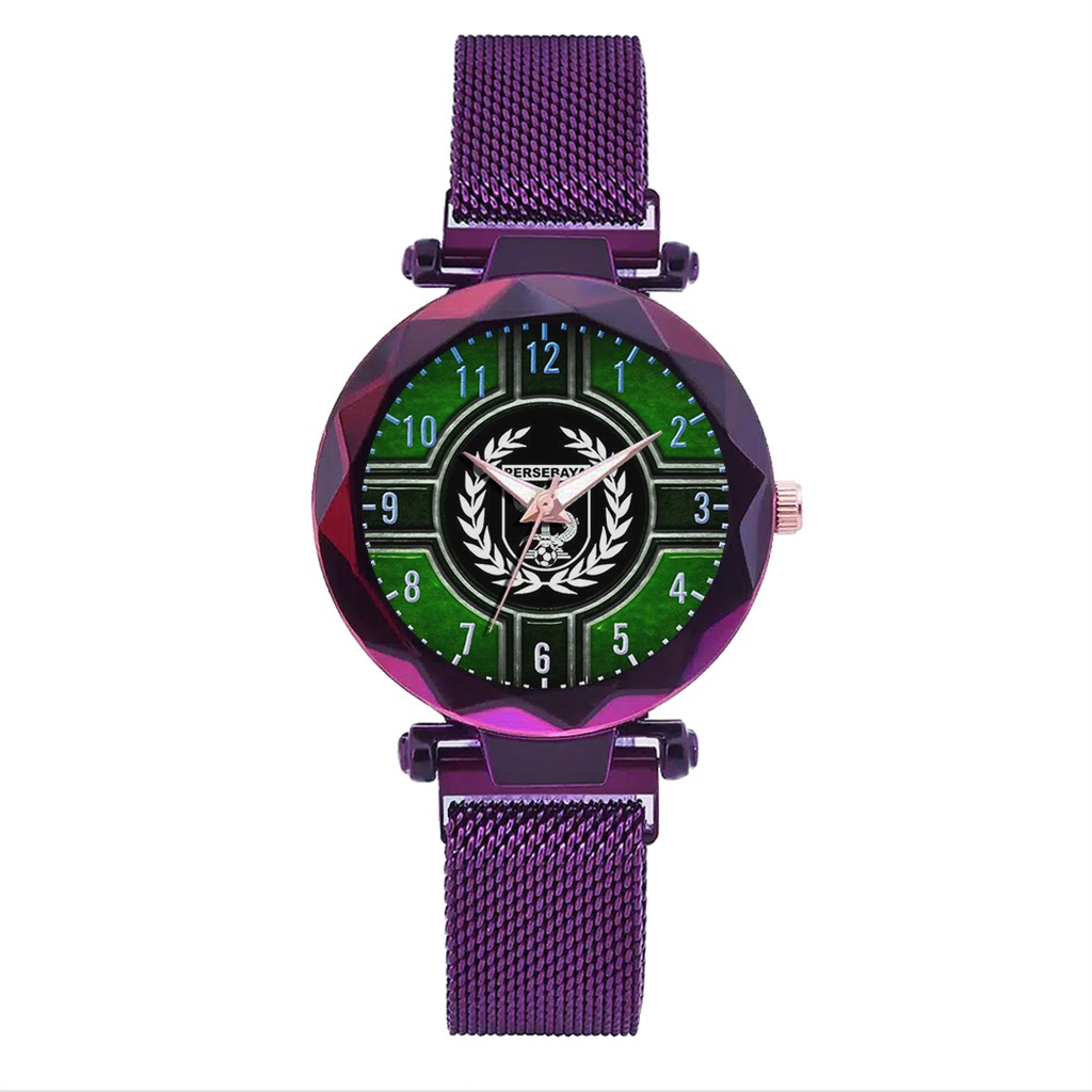 Jam Tangan Wanita Custom - Bonita PERSEBAYA MOTIF 7 Free Box &amp; Batre Cadangan