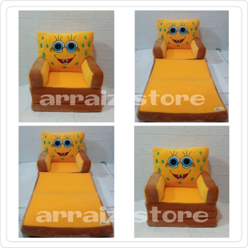 READY SOFA 3 LIPAT SPONGEBOB/SOFA BED/SOFA KARAKTER MAKS 4TH
