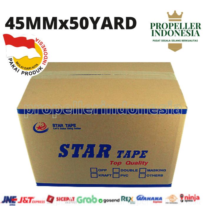 

LAKBAN STAR TAPE CLEAR 45MMx50YARD @72ROLL/PERDUS Berkualitas