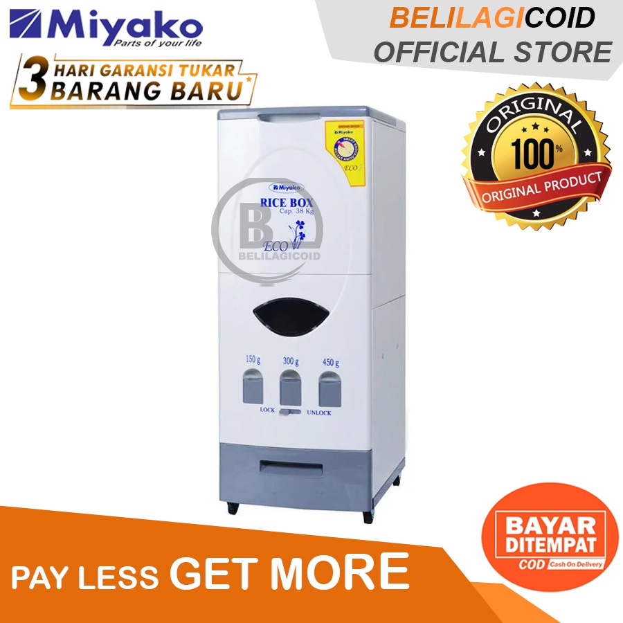 Miyako Rice Box TB 38 / Penampung Beras Miyako TB-38 / Box Beras Miyako TB38 / Tempat NASI atau Temp