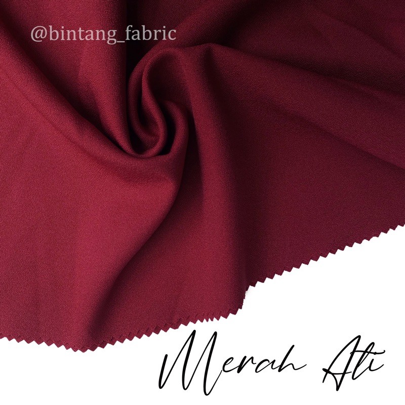 Bahan Kain Princess Stretch Lady Zara 1 meter-Merah Ati