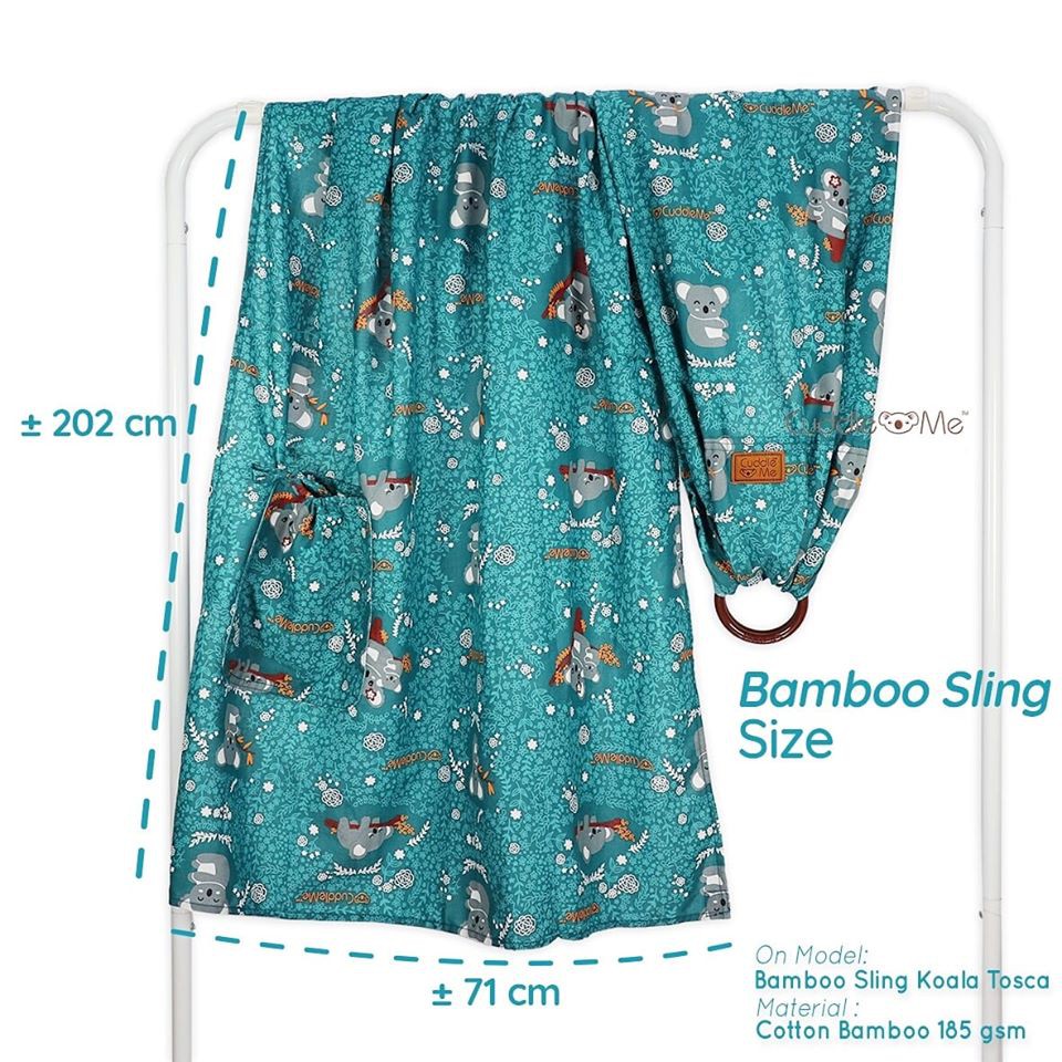 ( BISA COD ) (FREE GIFT ) Ringsling Cuddle Me Gendongan Bayi  - Bamboo Sling Cuddleme