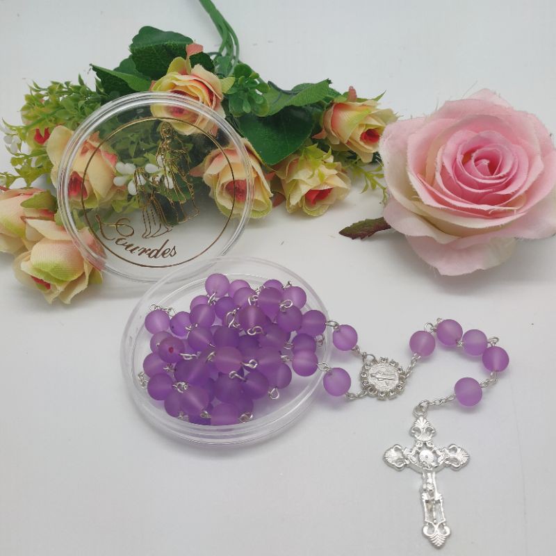 Rosario Impor Jerusalem Batu Doff Warna 10mm