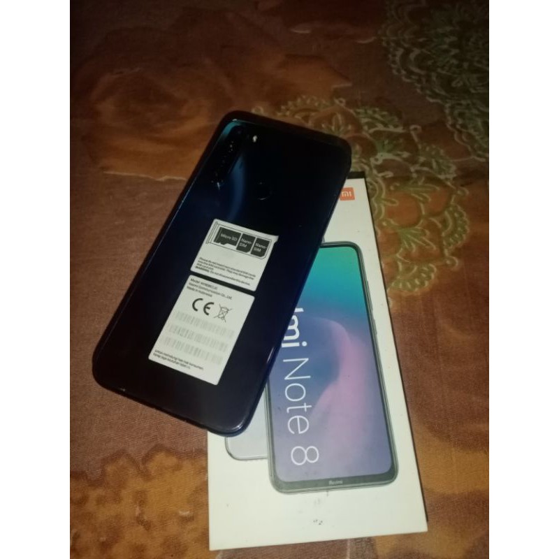 Redmi note 8 ram 6/128 matot kelengkapan HP Dosbook