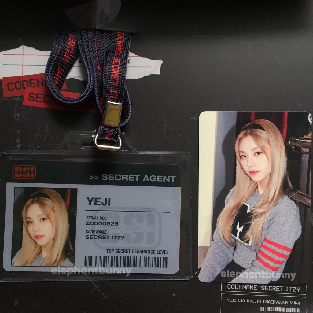 [BOOKED] Agent ID Card Lanyard CSI ITZY Yeji