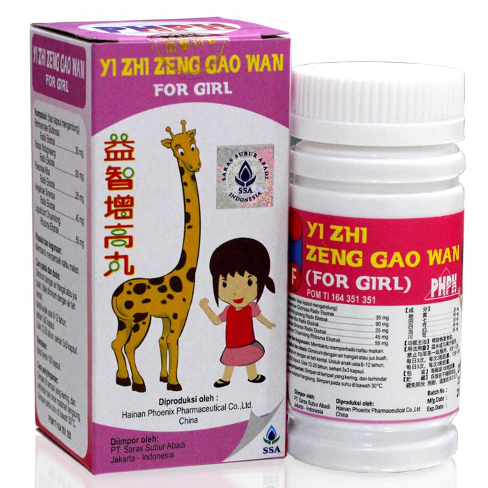 Grow Up Pills For GIRL - Yi Zhi Zeng Gao Wan / Obat Peninggi Badan