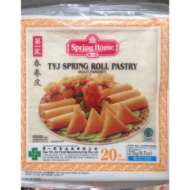 

TYJ SPRING ROLL KULIT PASTRY 275GR