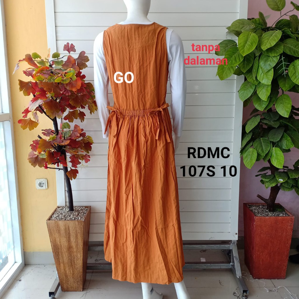 gof REMIX By (CARDINAL) JEANS OVERALL Pakaian Wanita Dress Singlet Tanpa Dalaman Berkancing Original Casual Santai