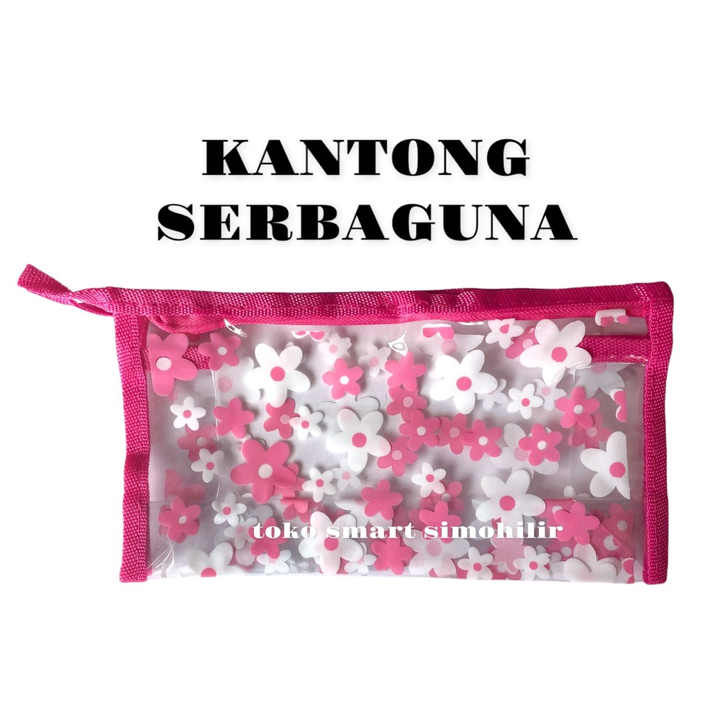 MAKE UP ORGANIZER FLOWER / POUCH MAKE UP / POUCH PERALATAN MANDI