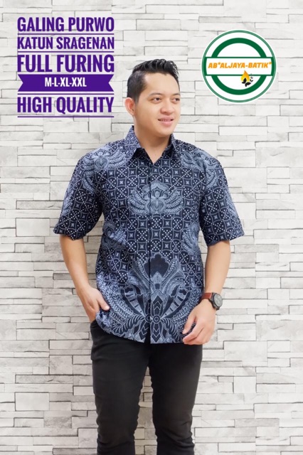 Batik Pria GALING PURWO FULL FURING Katun Halus Sragenan Termurah