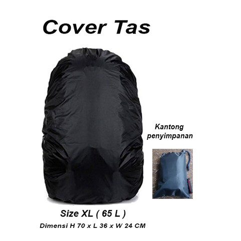 Cover Tas Cover Bag Ukuran Cover Tas ini berfungsi untuk melindungi tas kes Bahan Tebal Plus Kantong