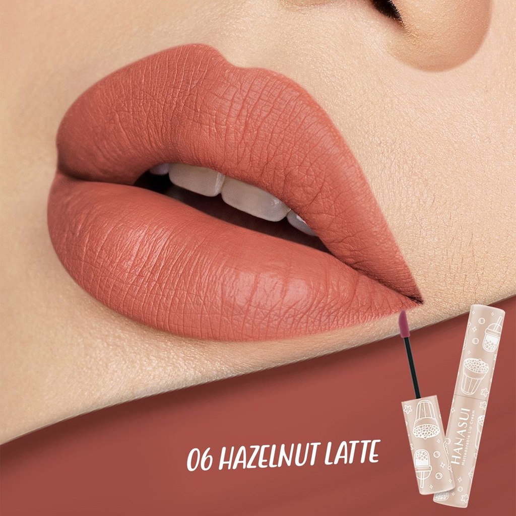 Hanasui Lip Cream Boba Edition 06 Hazelnut Latte