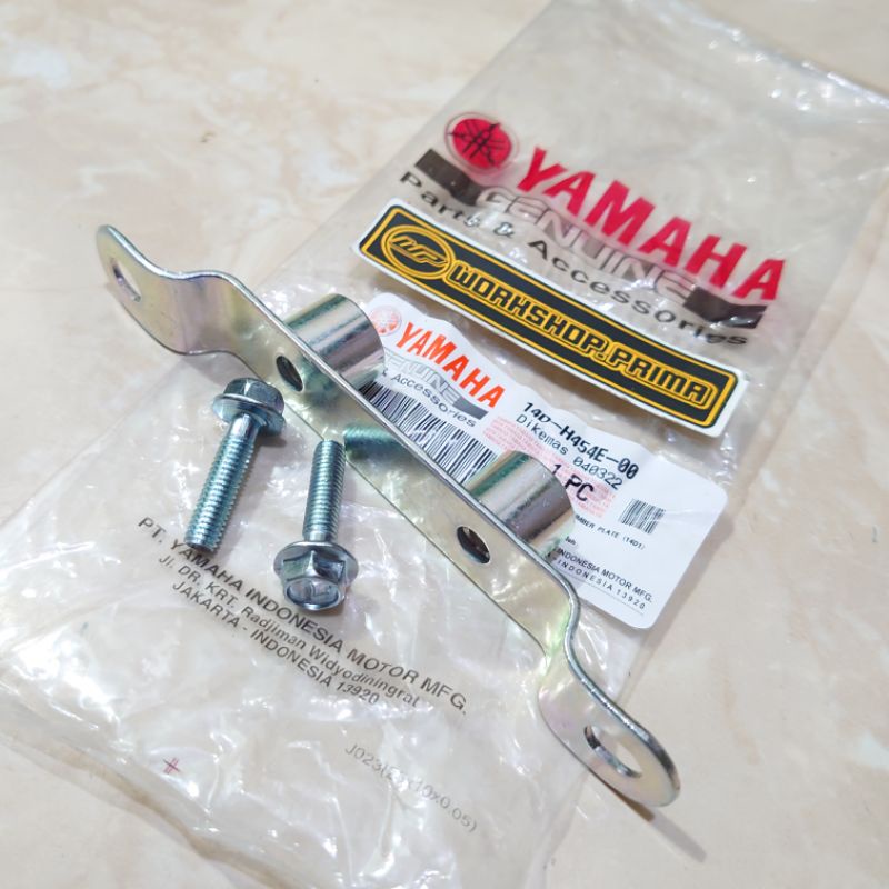 besi plat 14D breket dudukan pegangan plat nomer nomor depan nopol tameng dasi Mio Soul ori ygp