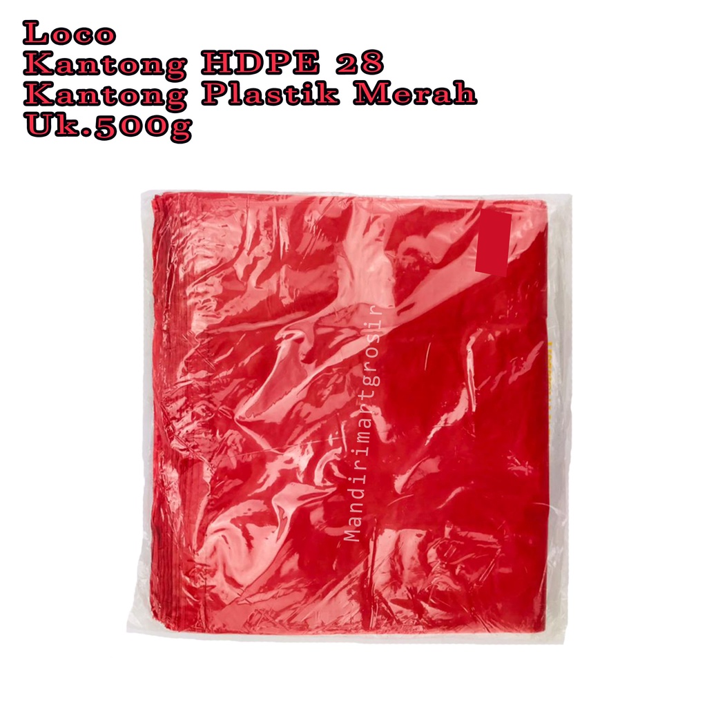 Kantong HDPE 28 *Loco * Kantong Plastik Merah * 500g