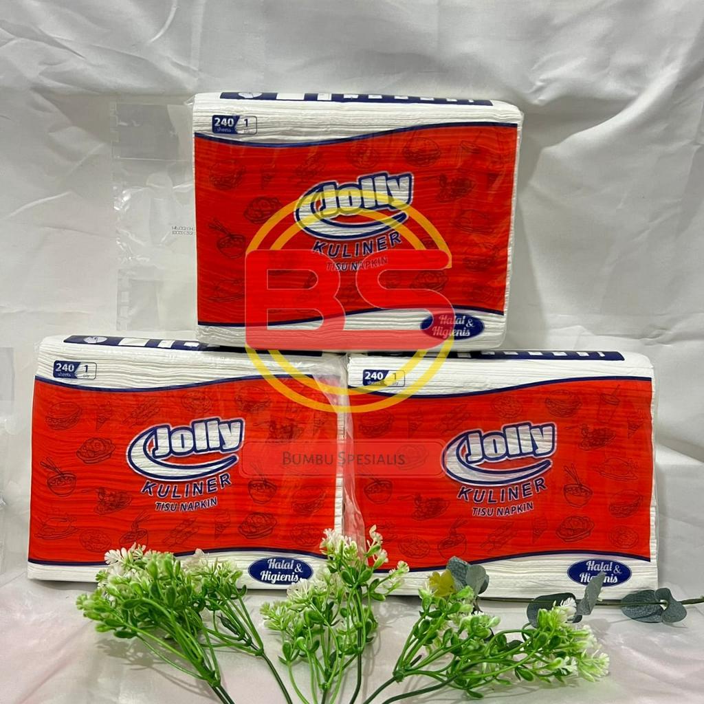 Jolly Kuliner Tisu Napkin isi 240 sheets 1 ply ( BISA BUAT HAND TOWEL &amp; KITCHEN )