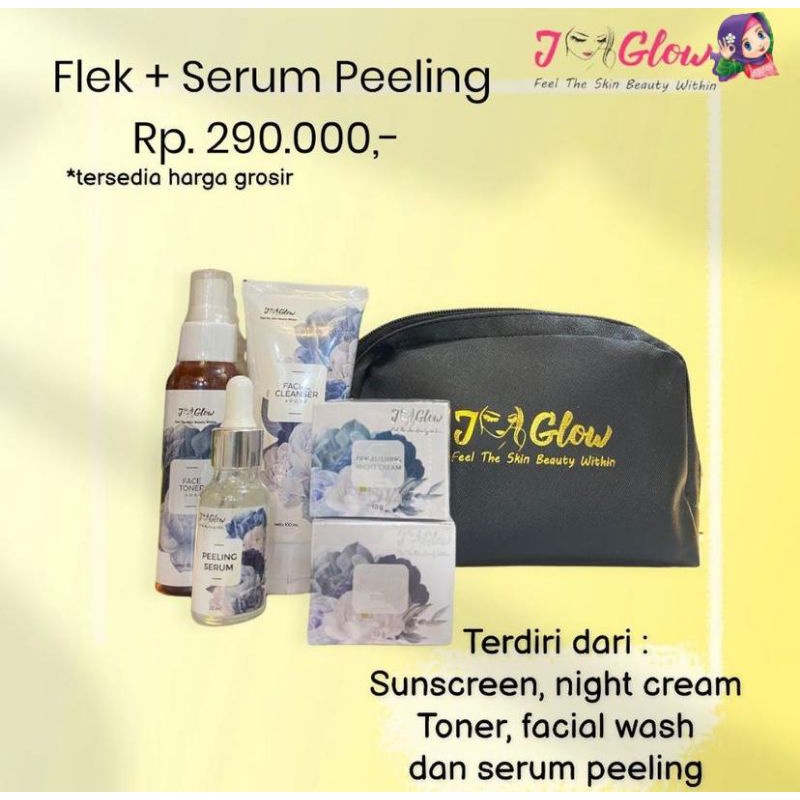 Jglow - paket flek +serum peeling