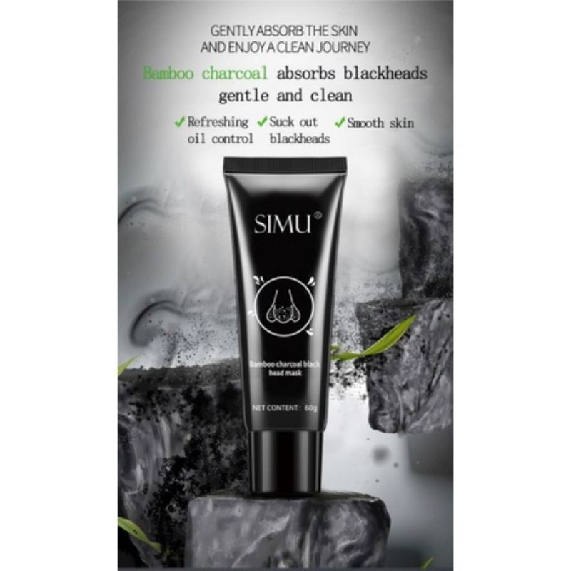 Medan Termurah Hempas komedo Peel off black head mask bamboo charcoal simu