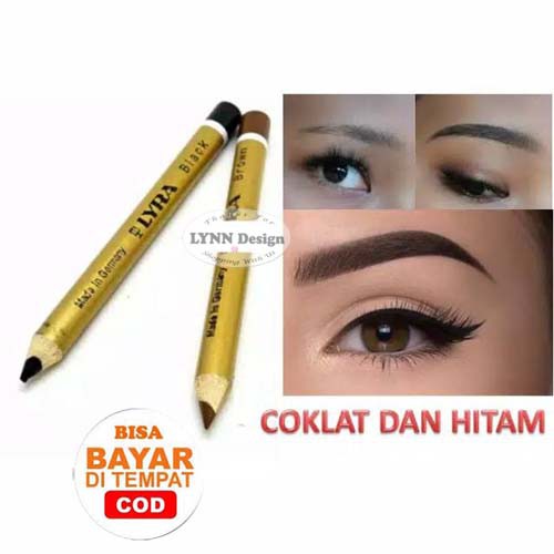 Pensil Alis LYRA GOLD varian coklat dan hitam_Lynn Design