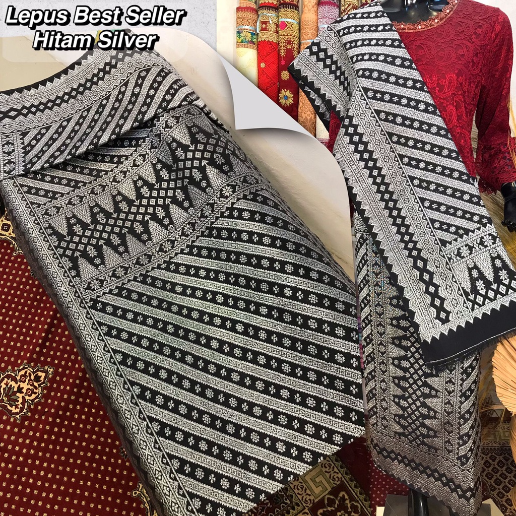SONGKET LEPUS BEST SELLER | Songket Hitam Silver | Songket tenun palembang