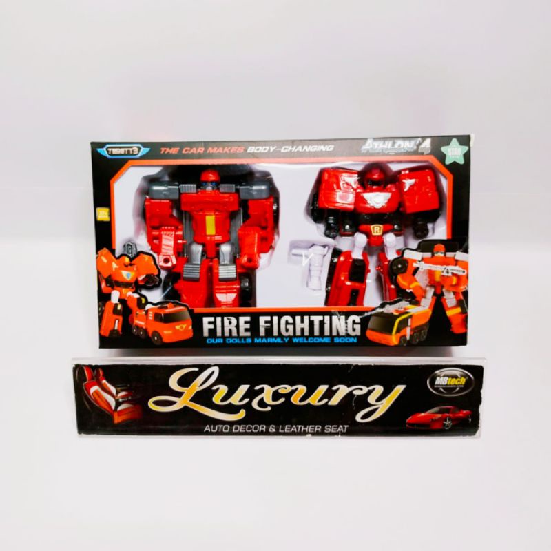 Mainan Robot T0b0t fire fighting dan rocky apache