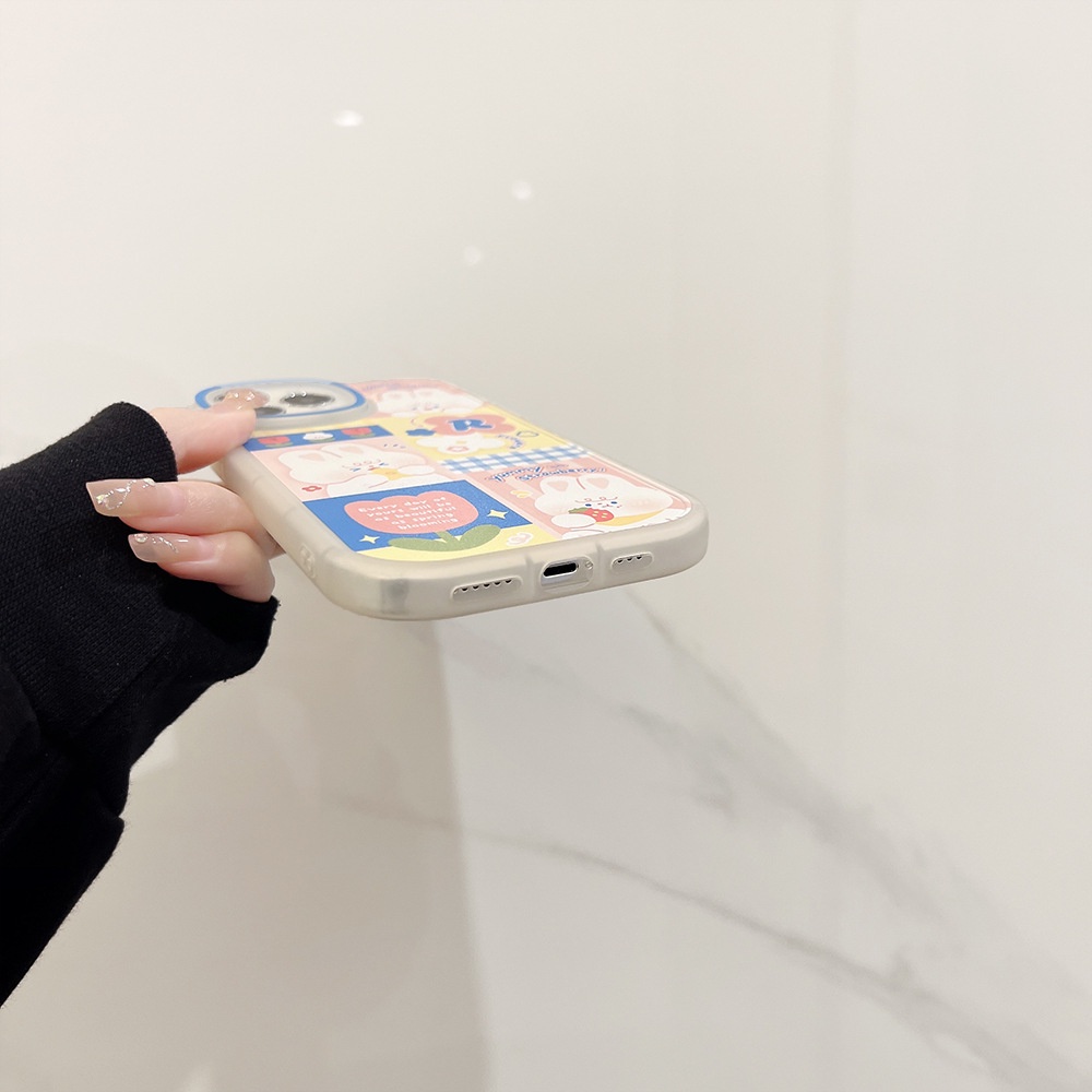 Soft case Motif Kartun Kelinci Untuk iphone 13 12 11 Pro Max XS XR 8plus iphone 12pro12pro Max 7 8 Plus X XS XR XSMAX