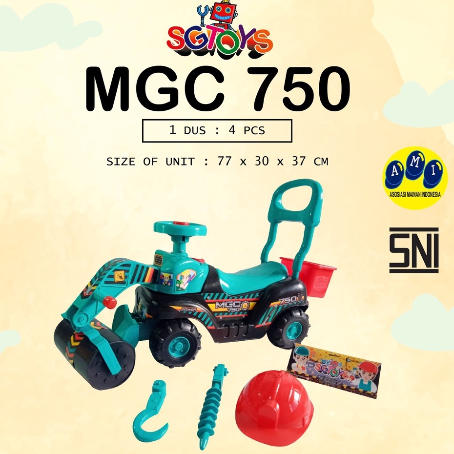 MGC 750 SG TOYS mainan anak mobil aspal konstruksi alat berat ride on