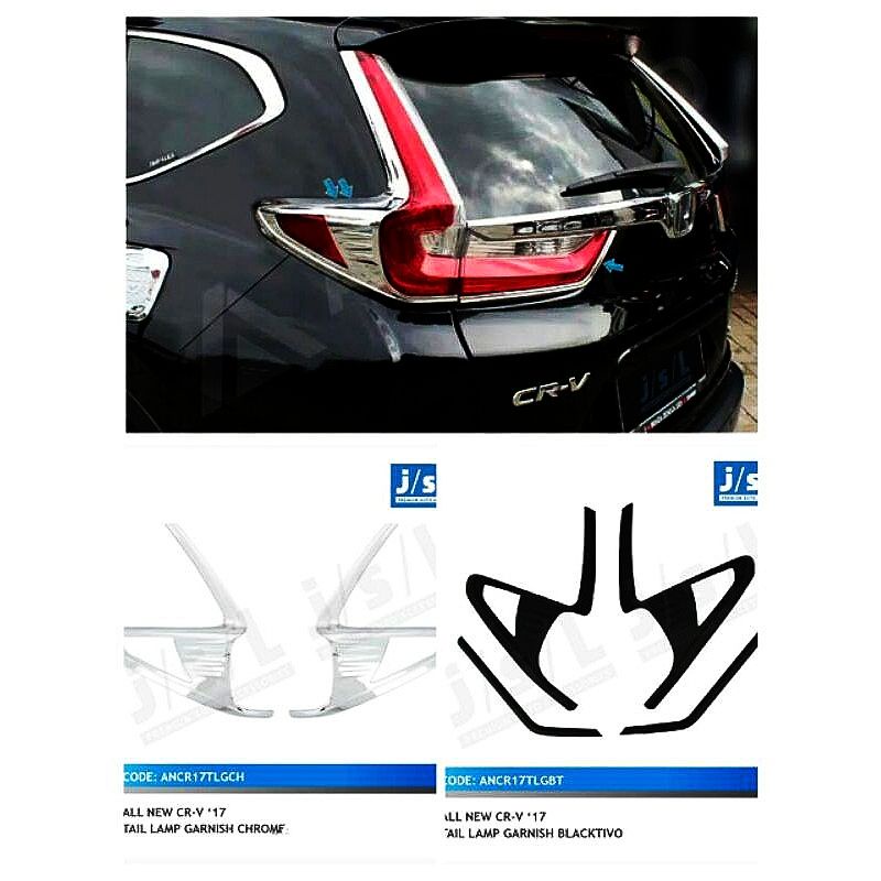 Garnish belakang CRV Turbo 2017 Chrome Hitam JSL