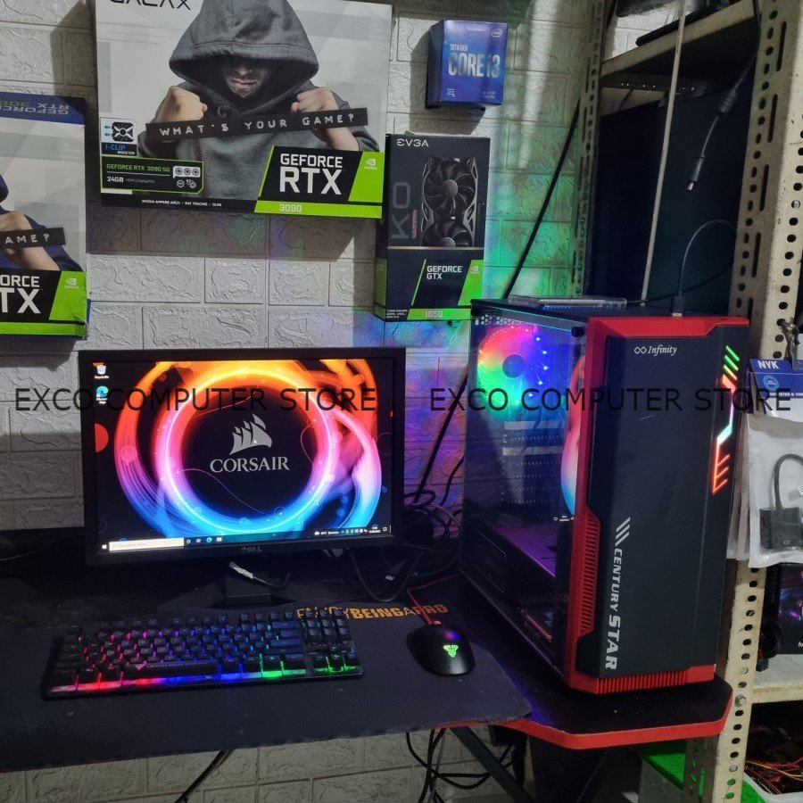 PC Fullset Rakitan Core i7 - DDR 16GB - HDD 1TB - GAMING EDITING DESIGN - RAM 16GB - VGA 4GB DDR5