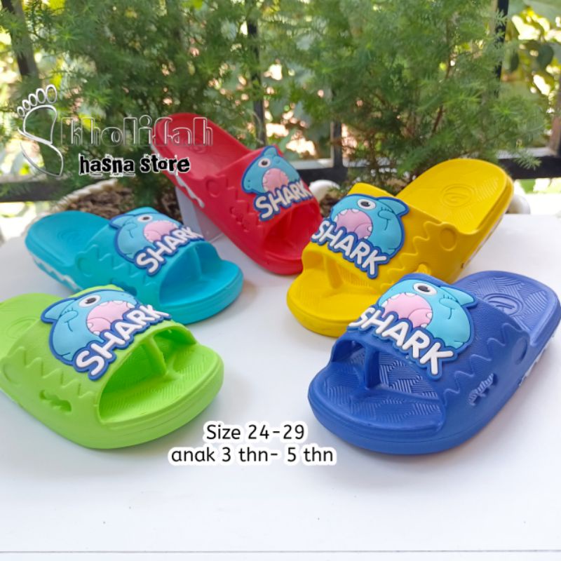 Sandal Anak Hiu Shark Dua Nyawa Jepit Slop Terbaru Dulux 306D-SH