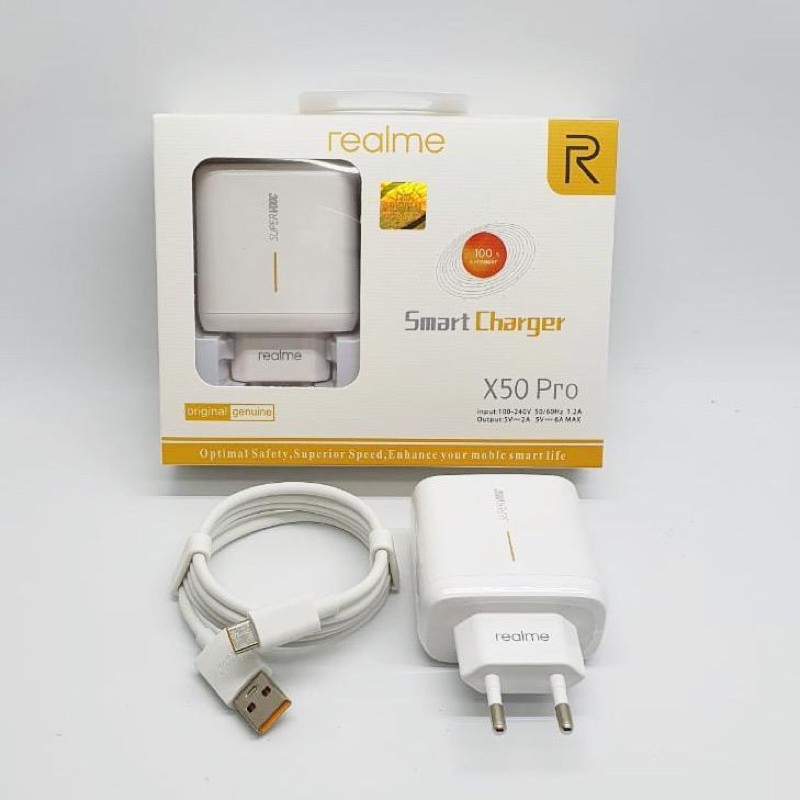 Smart Charger Realme X50 Pro Type C (Fast Charging) Original