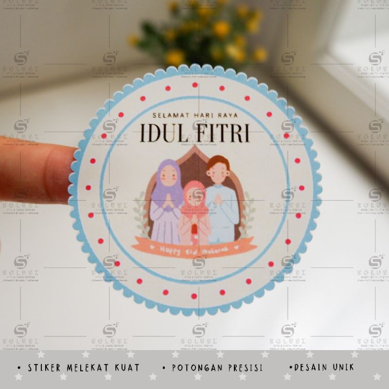 

Stiker Lebaran Bulat / stiker toples idul fitri / stiker bulat lebaran / stiker toples bulat