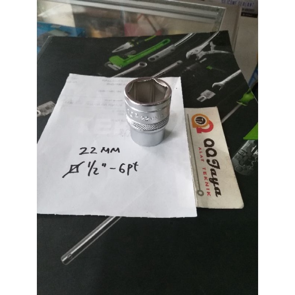 Tekiro kunci sok 22 mm - DR 1/2" socket eceran