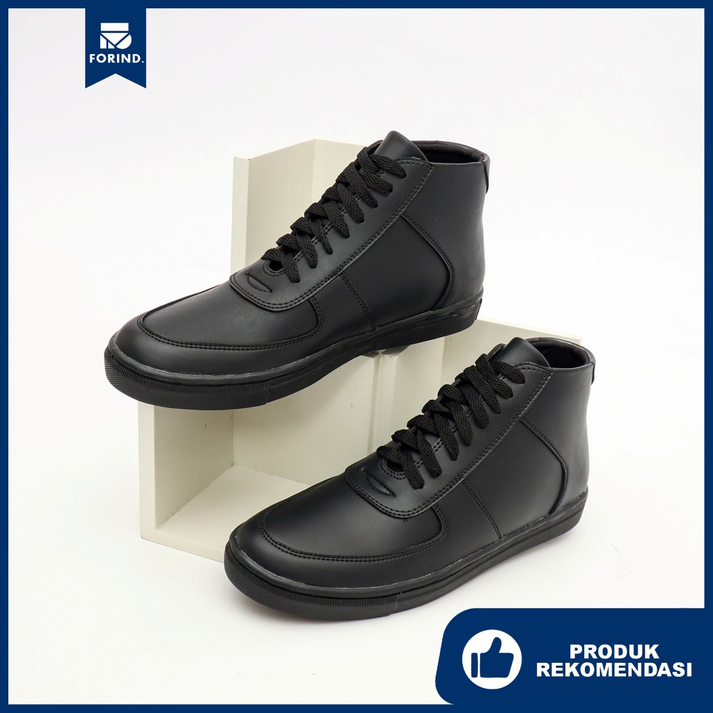 Russel Black | Sneakers Putih Pria Casual Sepatu Cowok Laki Polos Ori Keren Lokal | FORIND x Jack