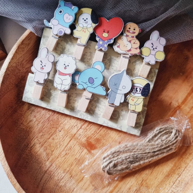 1 Set Photo Clip / Klip Foto / Jepita Foto BTS JEPITAN Polaroit BTS Untuk Foto Frame Paket Jepit BT2