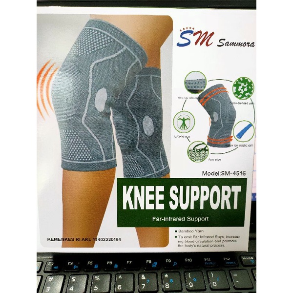 Knee Support / Deker Lutut / Sammora / Bamboo / Sinar infrared / 4516