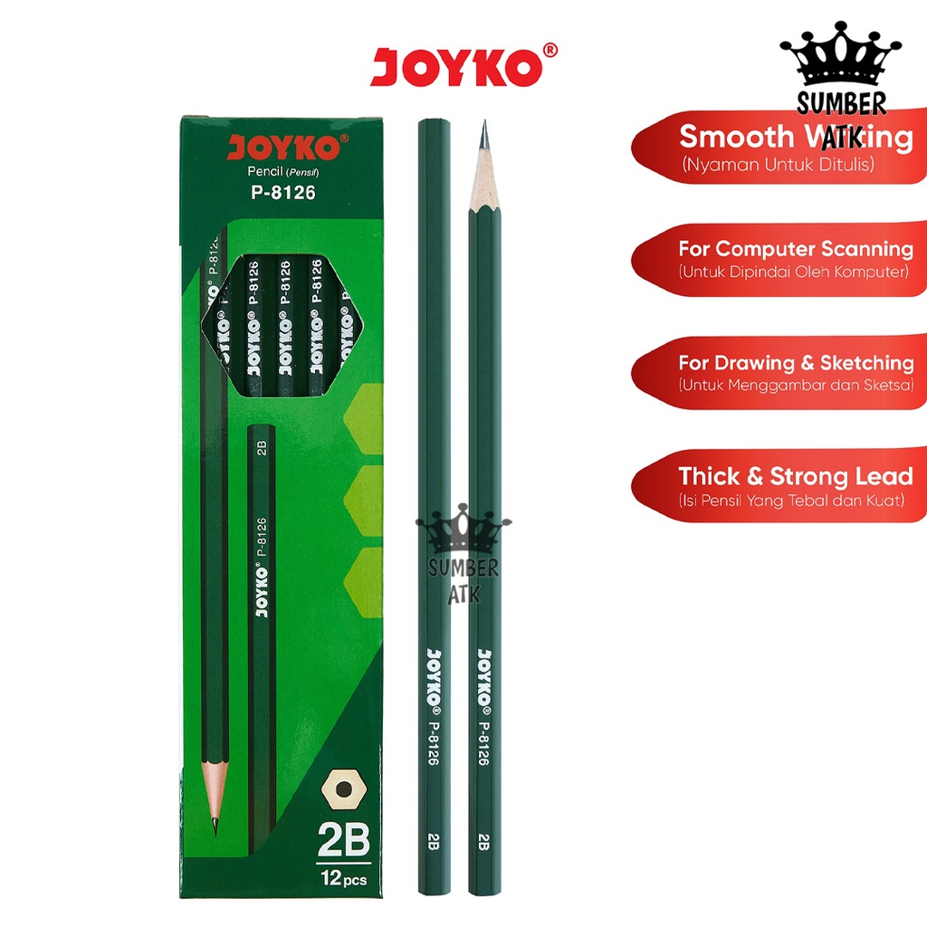 

Pensil Pencil Joyko P-8126 2B 1 Box 12 Pcs