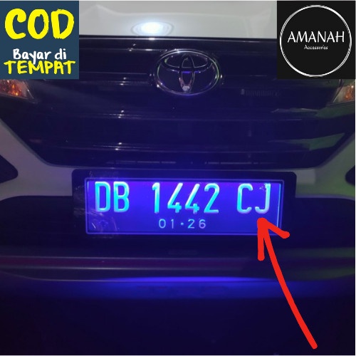 Cover Tempat Dudukan Plat Nomor Mobil Baru Lampu LED Akrilik TERBAGUS