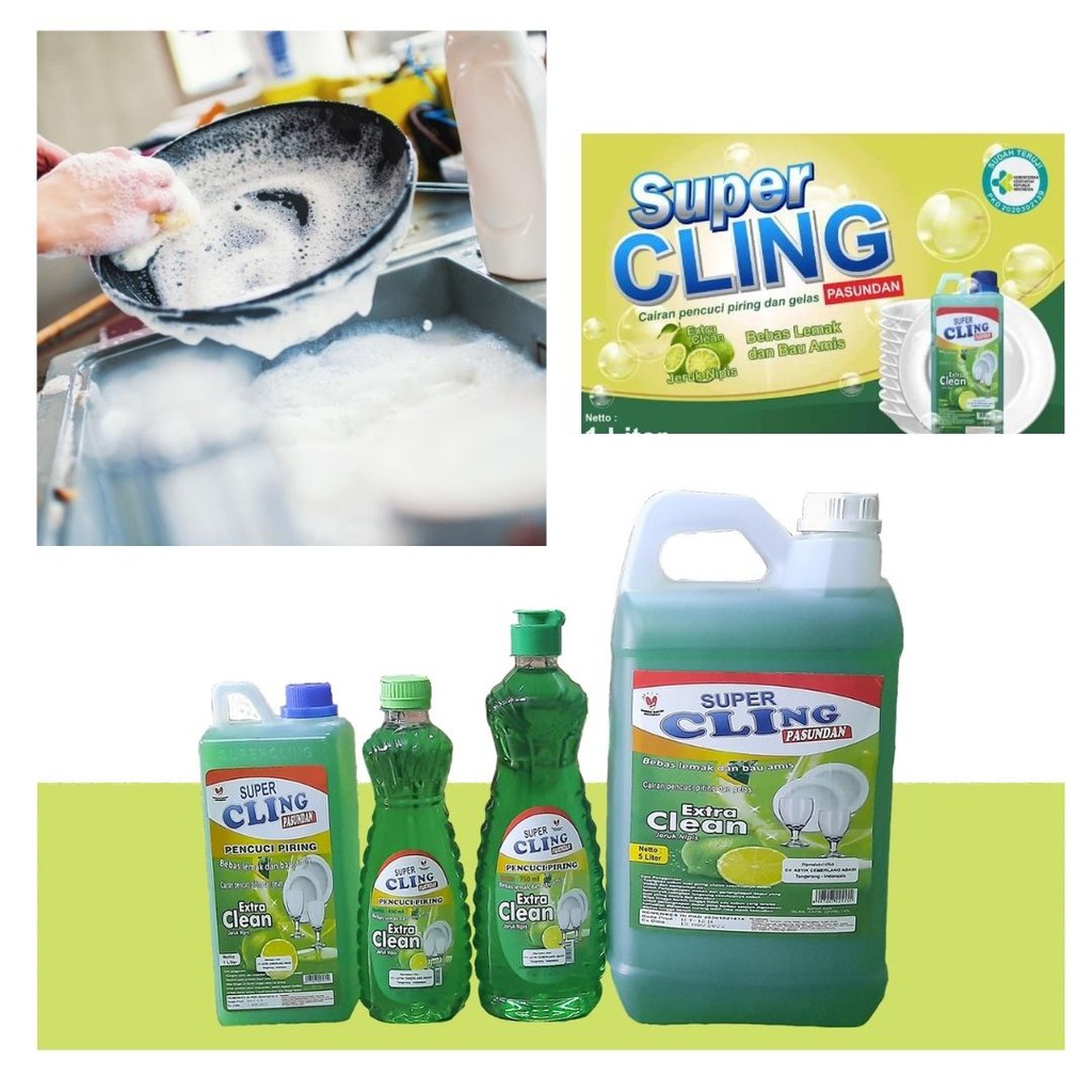 Sabun Cuci Piring Serbaguna Super Cling 5 liter Jeruk Nipis 114101