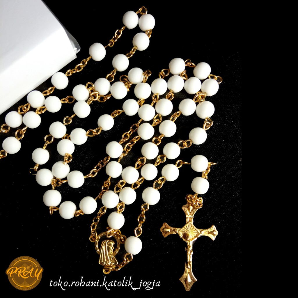 ROSARIO KALUNG (BATU ALAM) PUTIH