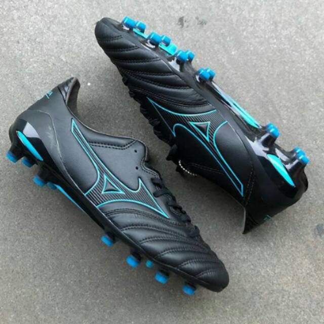 SEPATU BOLA MIZUNO MORELIA II MD BLACK BLUE ORIGINAL BNIB