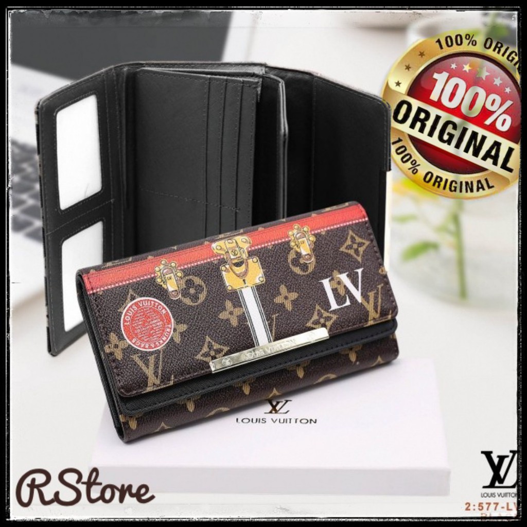 Dompet Wanita Cantik Dompet Lv Dompet Panjang Kualitas 100 Original Shopee Indonesia