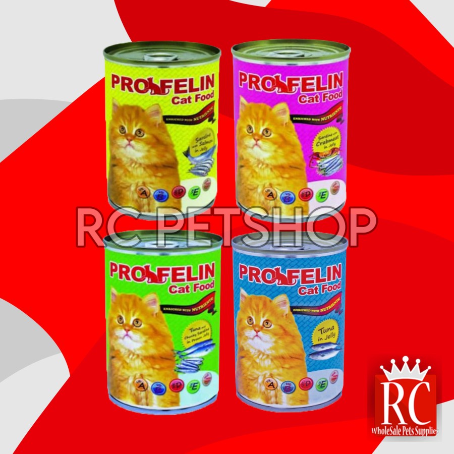 Makanan Kucing Kaleng Basah Murah Profelin / Wet Can Cat Food  Profeline  All Variant 400 Gram