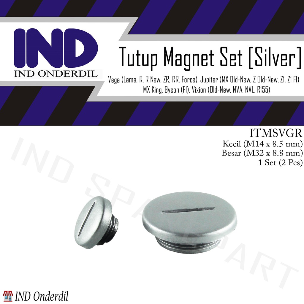 Baut Tutup Blok/Bak Magnet Besar/Kecil Silver Set Byson/FI-F1/MX King