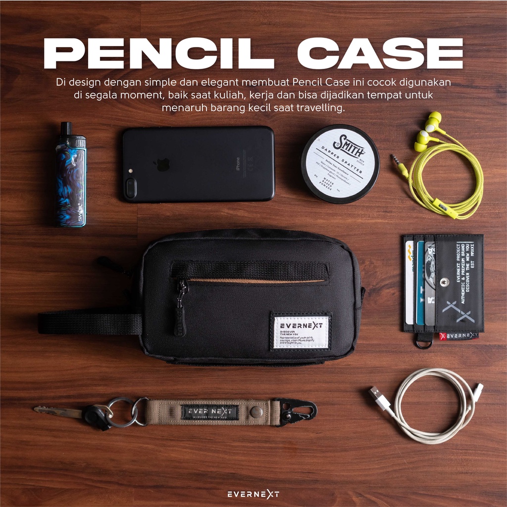 POUCH CASE PENCIL CASE TEMPAT PENSIL SEKOLAH KANTOR KULIAH TEMPAT ALAT TULIS ATK KERJA TRAVELLING ORGANIZER