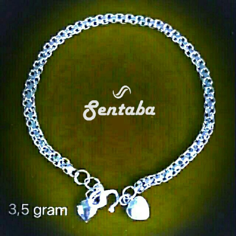 Gelang Perak Anak medan rangkap