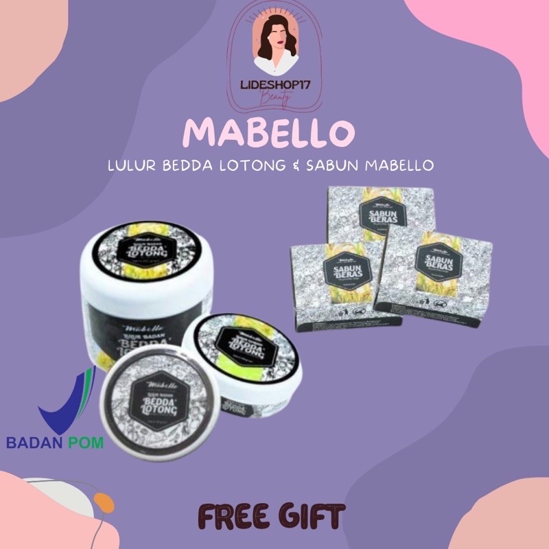 [READY] LULUR MABELLO BEDDA LOTONG ORIGINAL 100% MABELLO INDONESIA LULUR HITAM  BEDAK LOTONG SCRUB