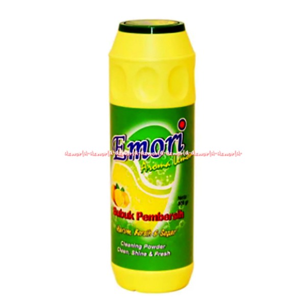 Emori Aroma Lemon 500gr Bubuk Pembersih Harum Bersih Segar Cleaning Powder Clean Shine Fresh Bubuk Untuk Cuci Piring Wash Dishes Emory Kemasan Botol