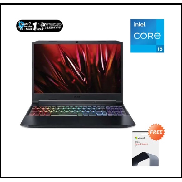 ACER NITRO AN515-58 INTEL CORE i5 12500H RAM16GB SSD512GB NVIDIA RTX 3050 WINDOWS 11 DAN OFFICE 2021 ORIGINAL