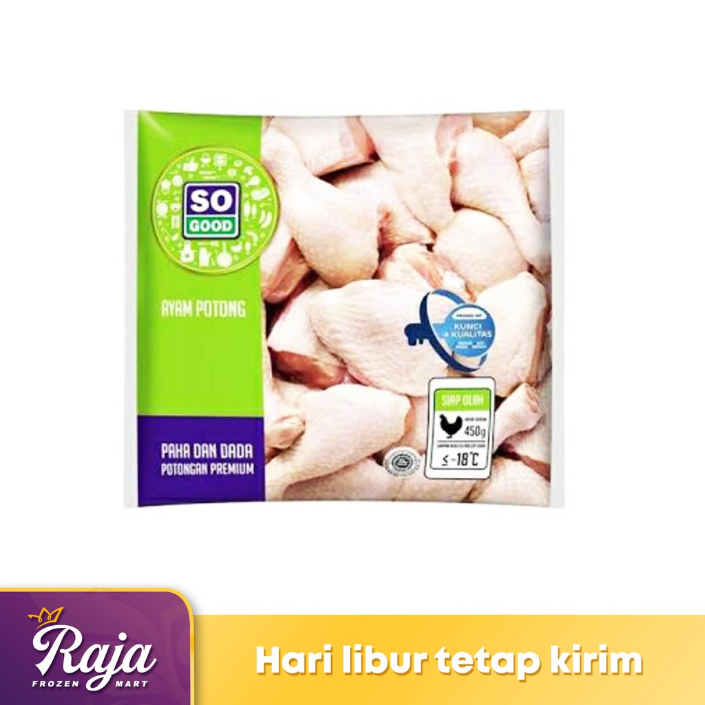 

So Good Ayam Potong Paha Dada 450gr / Ayam Potong / Ayam Potong Praktis / Makanan Beku / Frozen Food