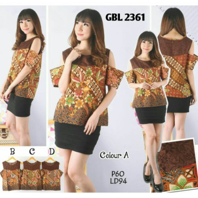 Atasan Batik Sabrina Blouse Wanita | Shopee Indonesia